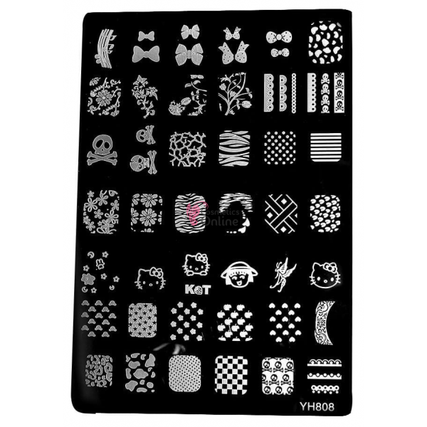 Matrita de Unghii din metal dreptunghiulara 21,5x14,0cm XXL YH808 Cod 95655